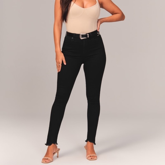 NWOT Abercrombie & Fitch Curve Love High Rise Super Skinny Ankle Jean - Picture 1 of 5